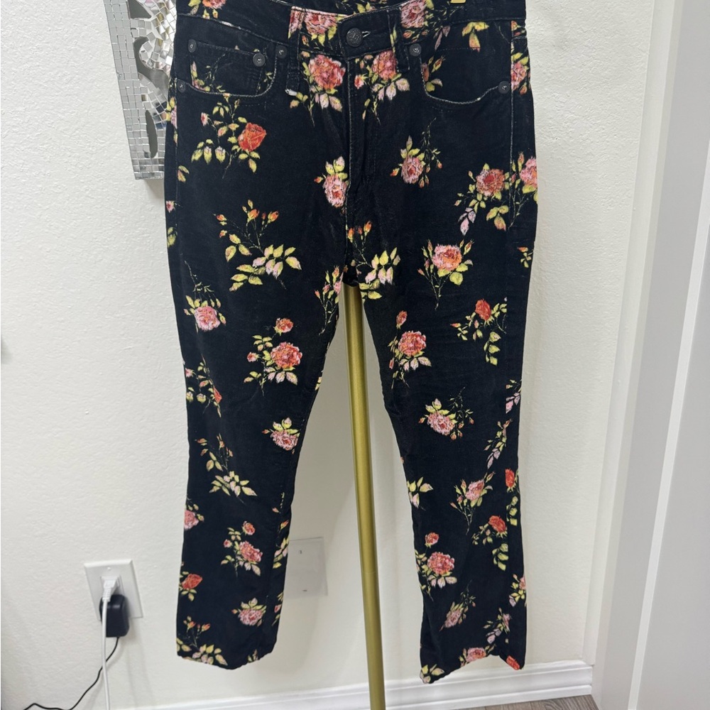 R13 Black Floral Women's Pants